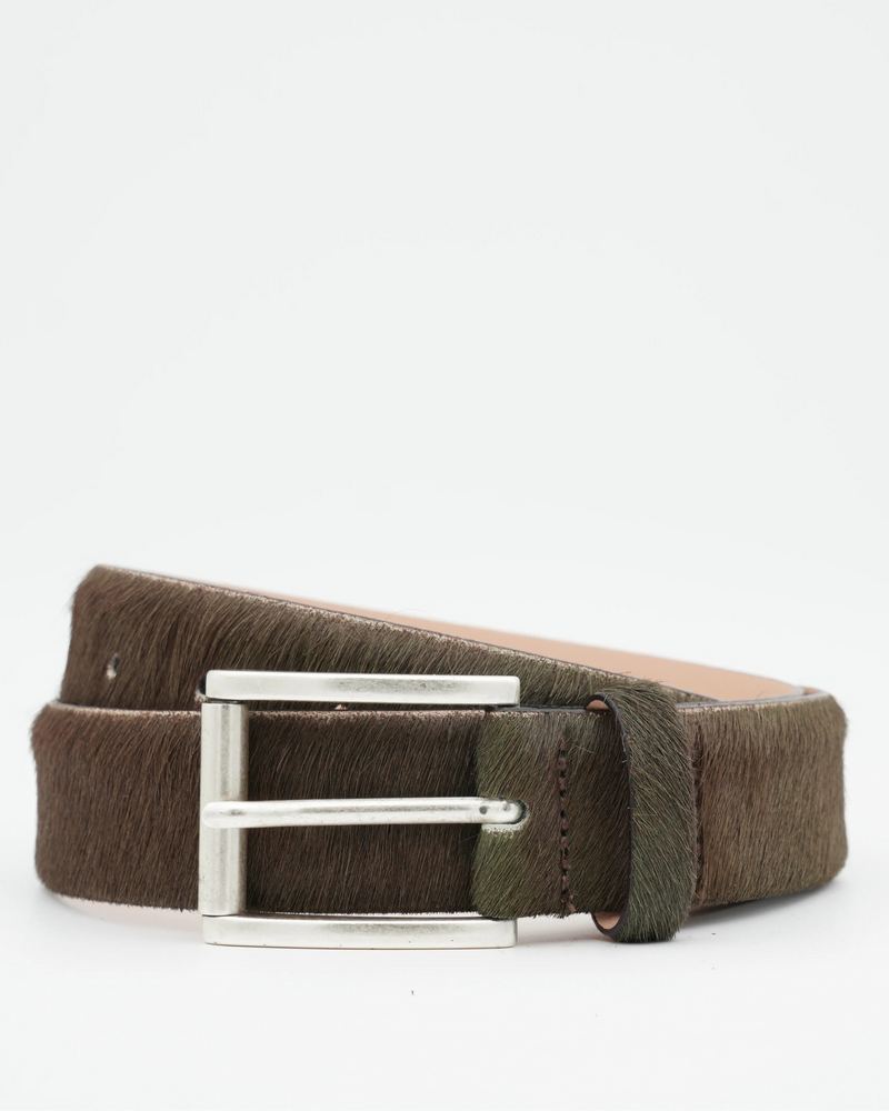 Jacob Cohen Belt Horse Hair Dark Camel