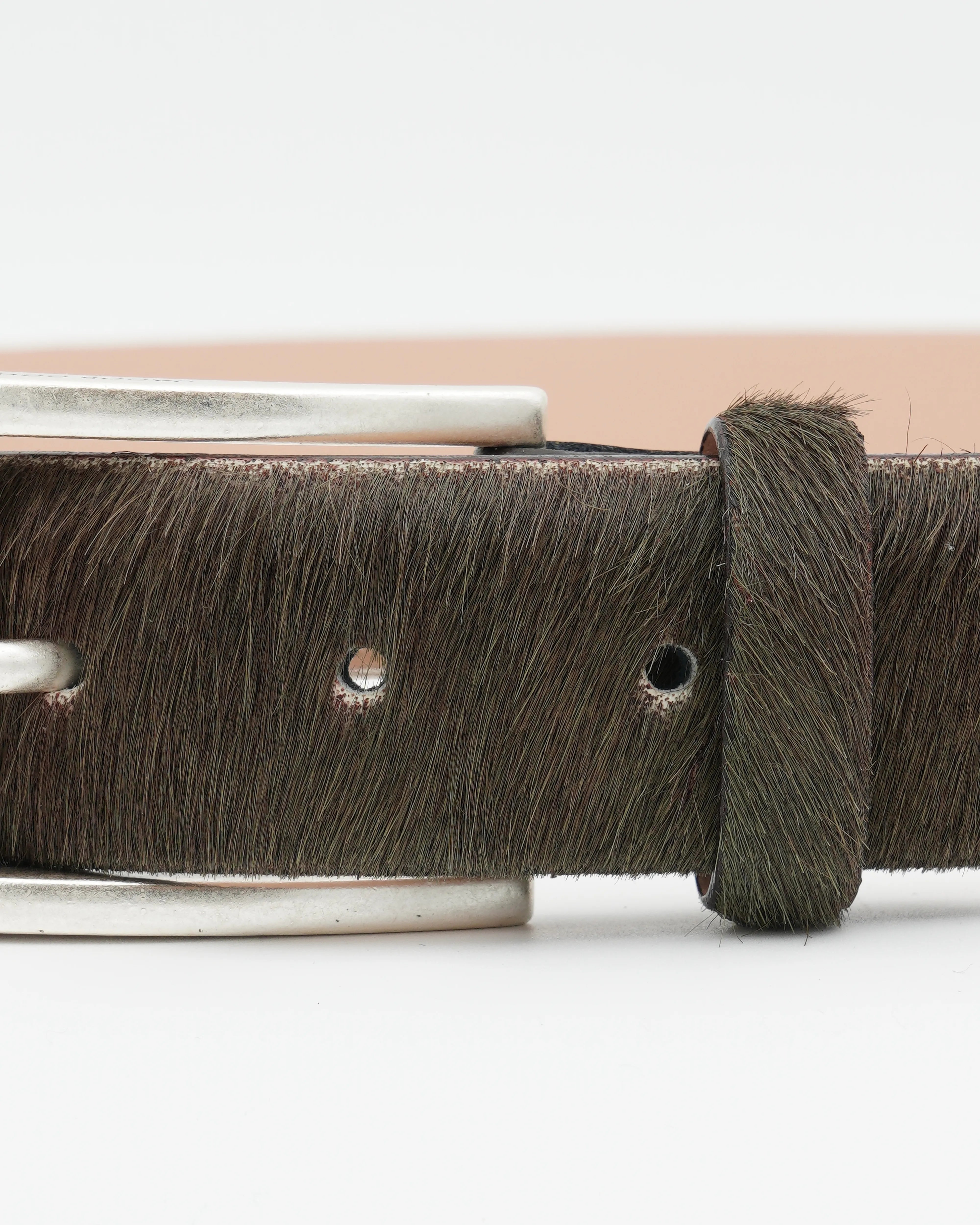 Jacob Cohen Belt Horse Hair Dark Camel
