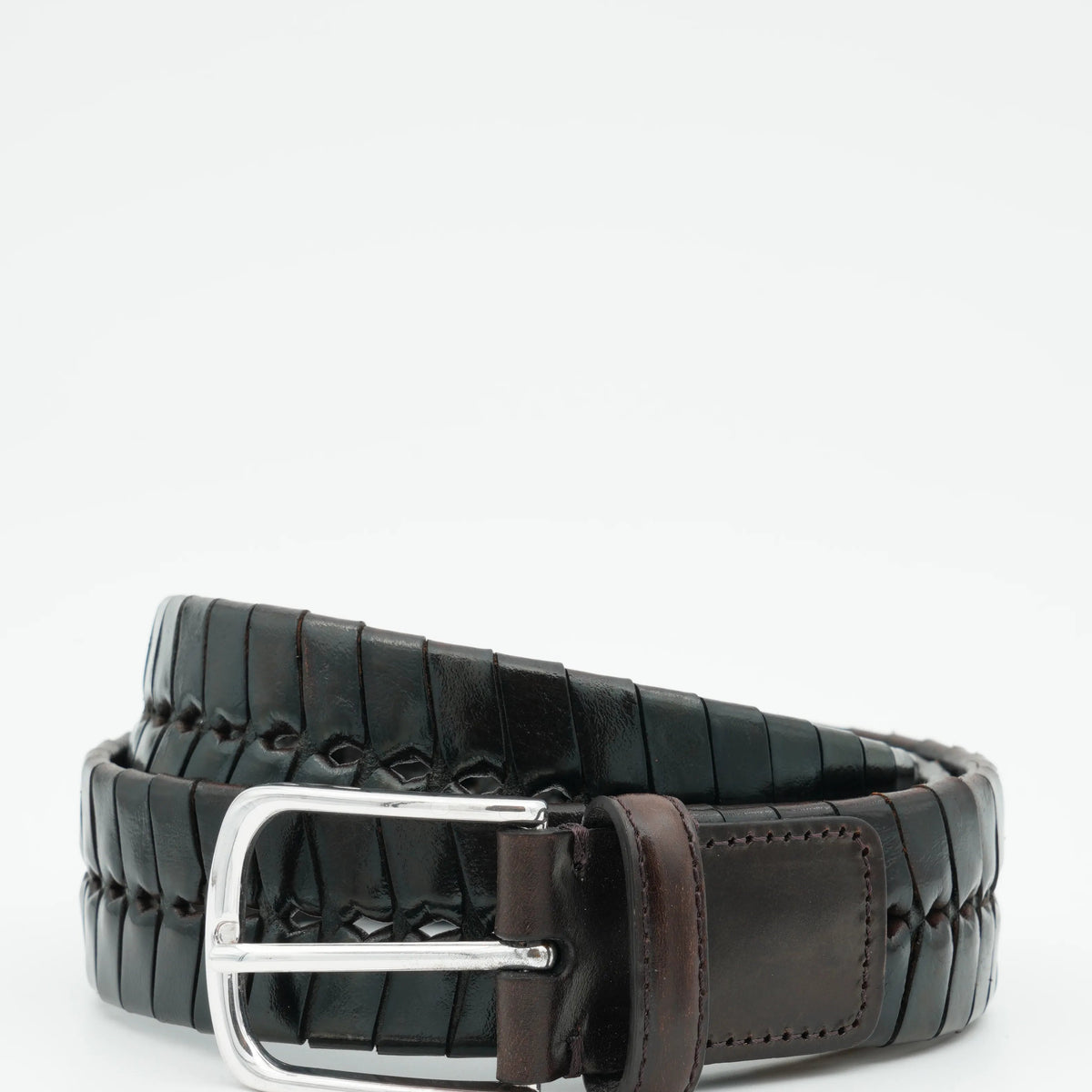 ITALY製 PAOLO VITALE クロコダイル　ベルト　ブラック Paolo Vitale Belt Perforated Dark Brown | Ranwald