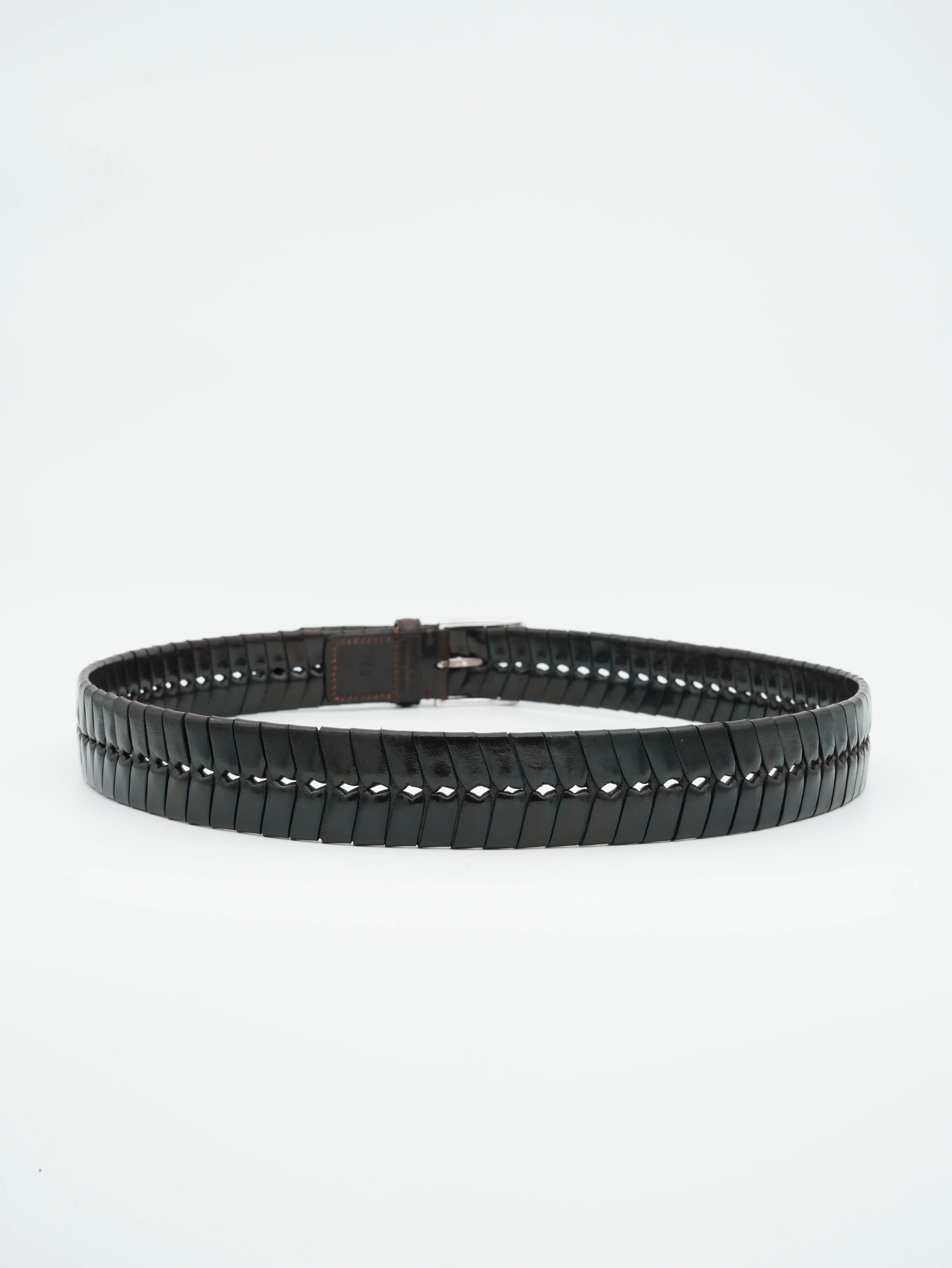 Paolo Vitale Belt Perforated Dark Brown