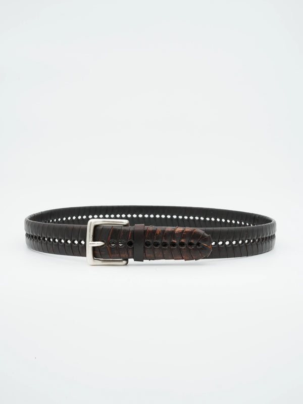 Gavazzeni Belt Perforated Choco