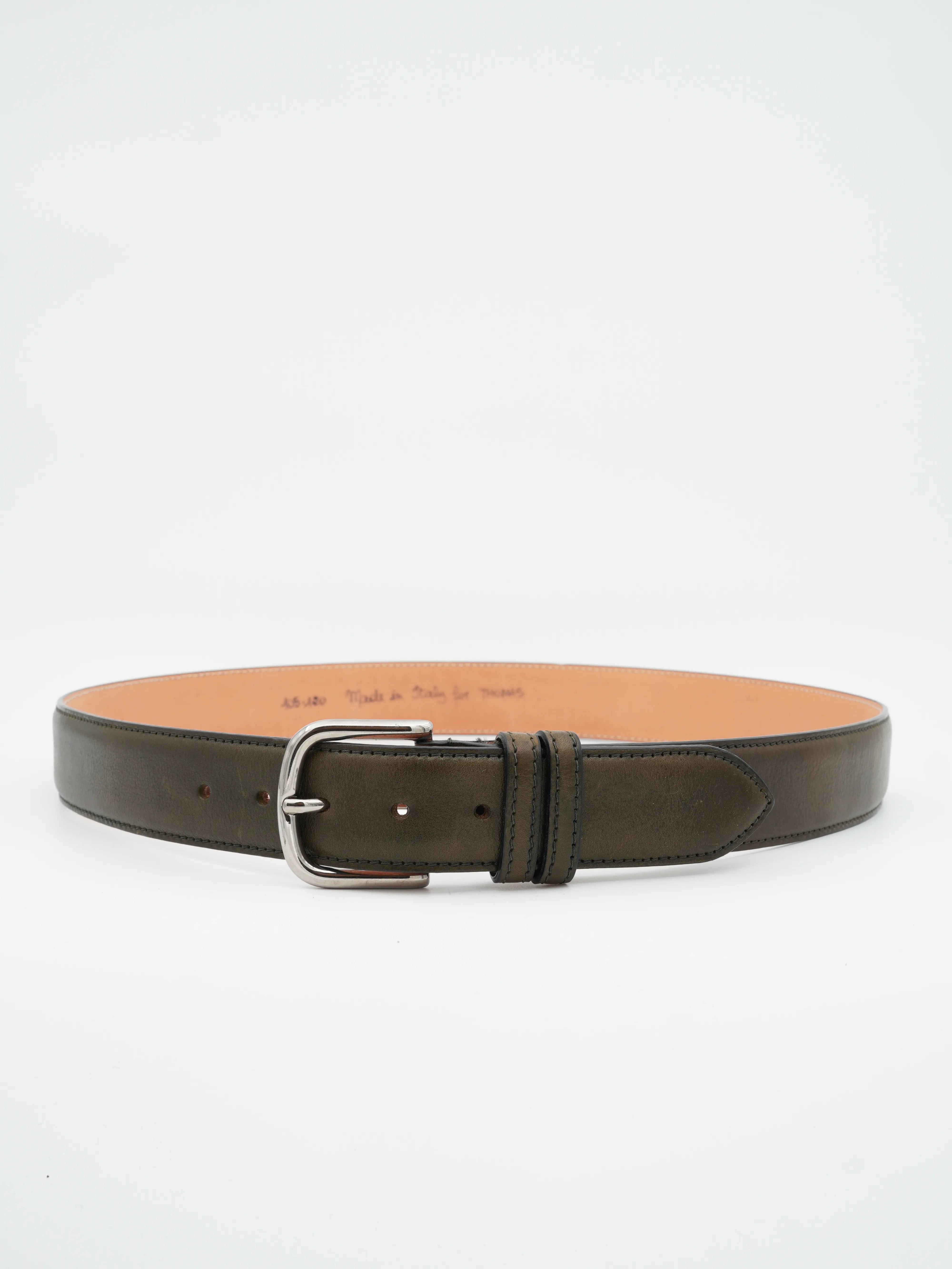 Thomas Belt Adjustable Leather Dark Green