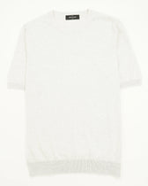 Gran Sasso Knitted T-Shirt Suvin Cotton Light Grey