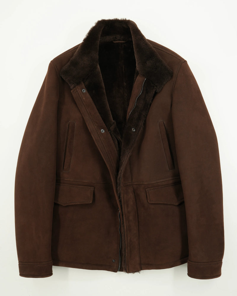 Zonda Field Jacket Merino Shearling Brown