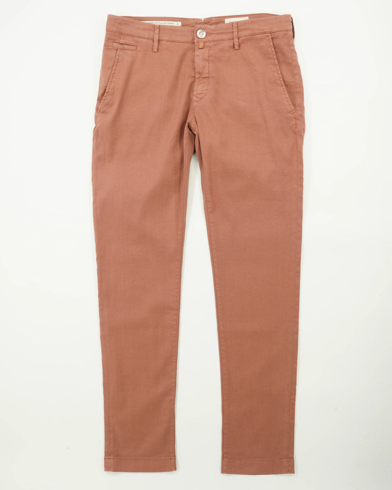 Jacob Cohen Bobby Cotton Linen Stretch Terracotta
