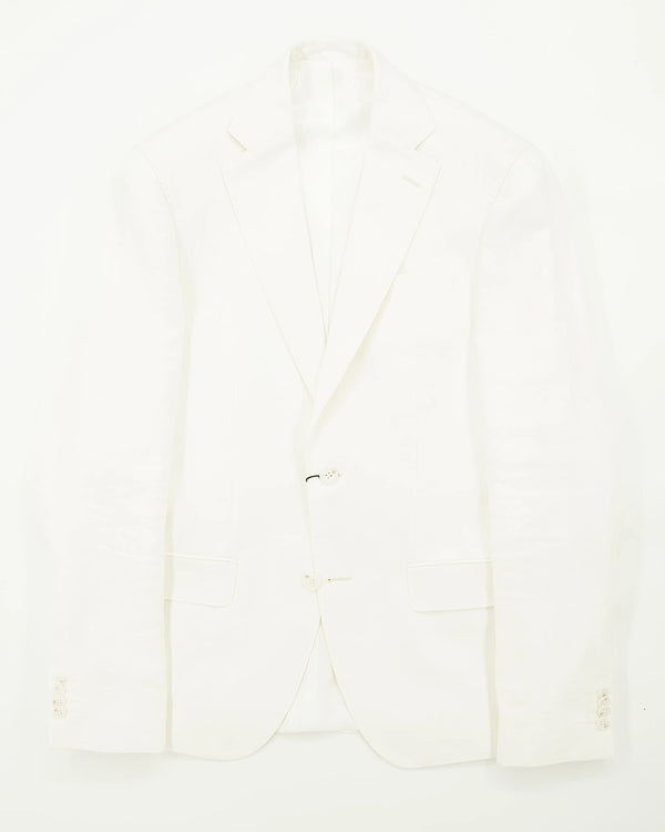 Sand Copenhagen Jacket Pure Linen Herringbone White