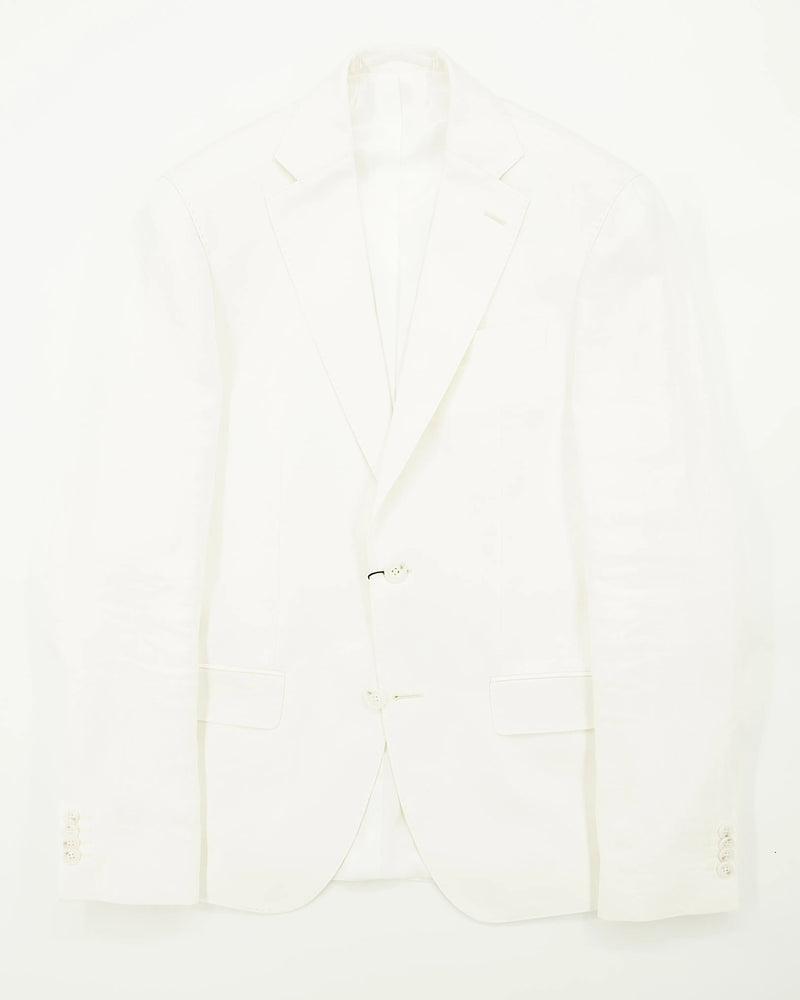 Sand Copenhagen Jacket Pure Linen Herringbone White