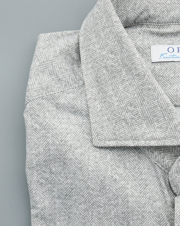 Orian Shirt Ultra Stretch Chevron Light Grey