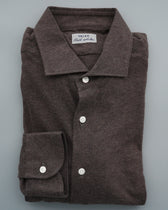 Orian Shirt Cotton Cashmere Jersey Brown