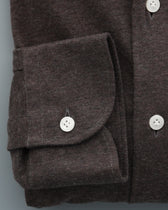 Orian Shirt Cotton Cashmere Jersey Brown