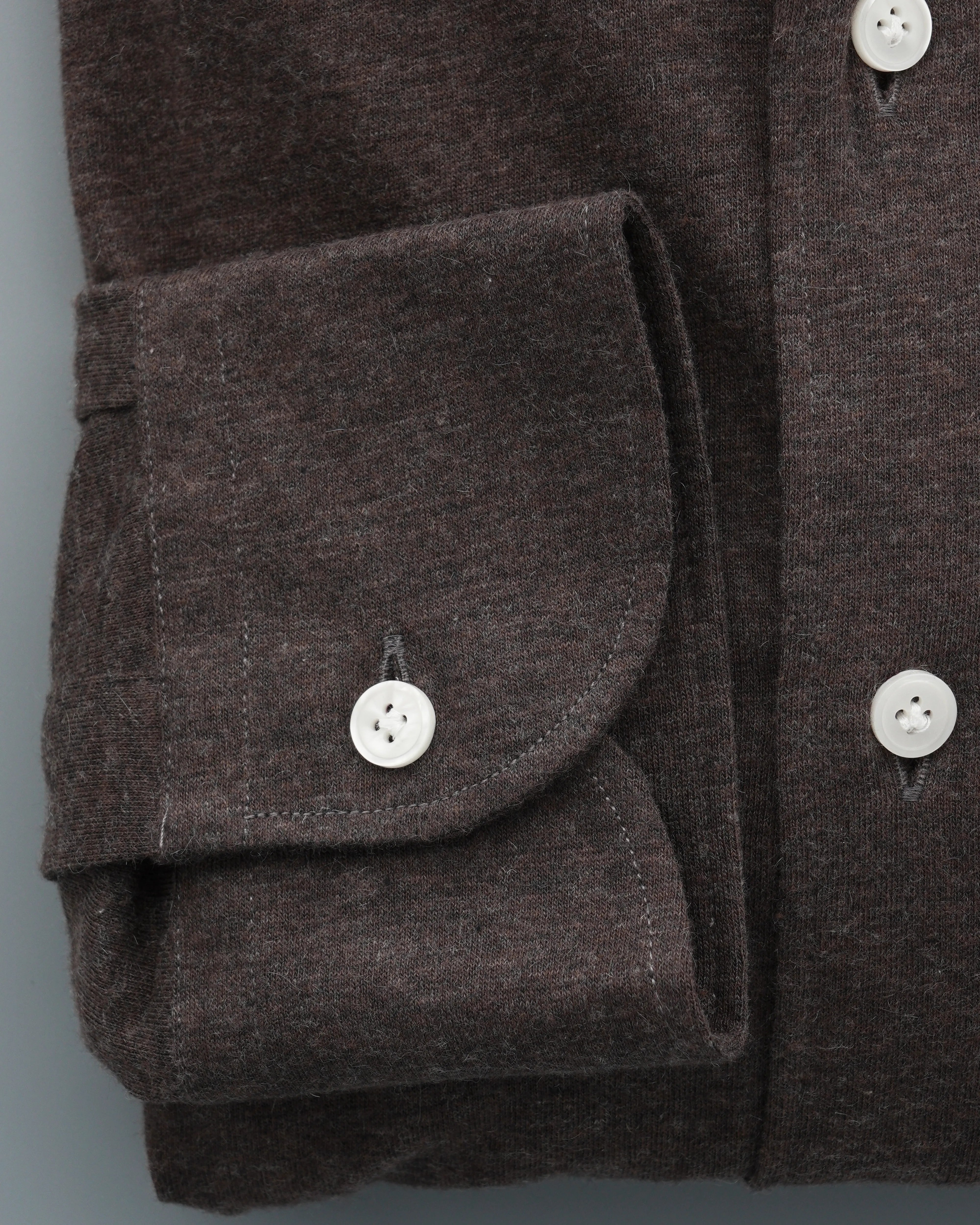 Orian Shirt Cotton Cashmere Jersey Brown