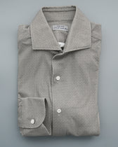 Orian Shirt Cotton Strech Jersey Chevron Warm Grey