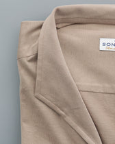 Sonrisa Shirt Fior di Cotone Jersey Nehru Beige