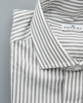 Sonrisa Shirt Pure Cotton Striped Light Grey