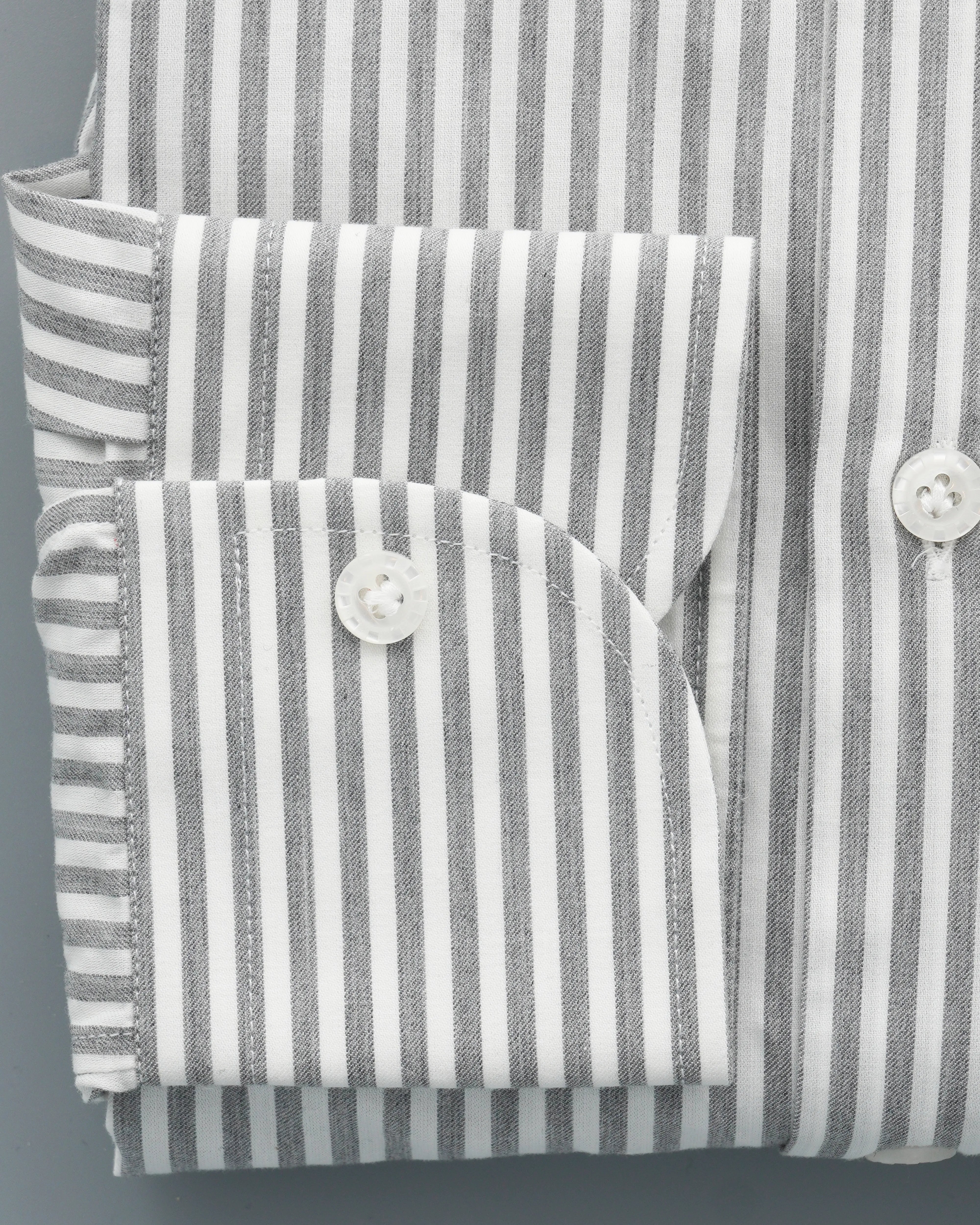 Sonrisa Shirt Pure Cotton Striped Light Grey
