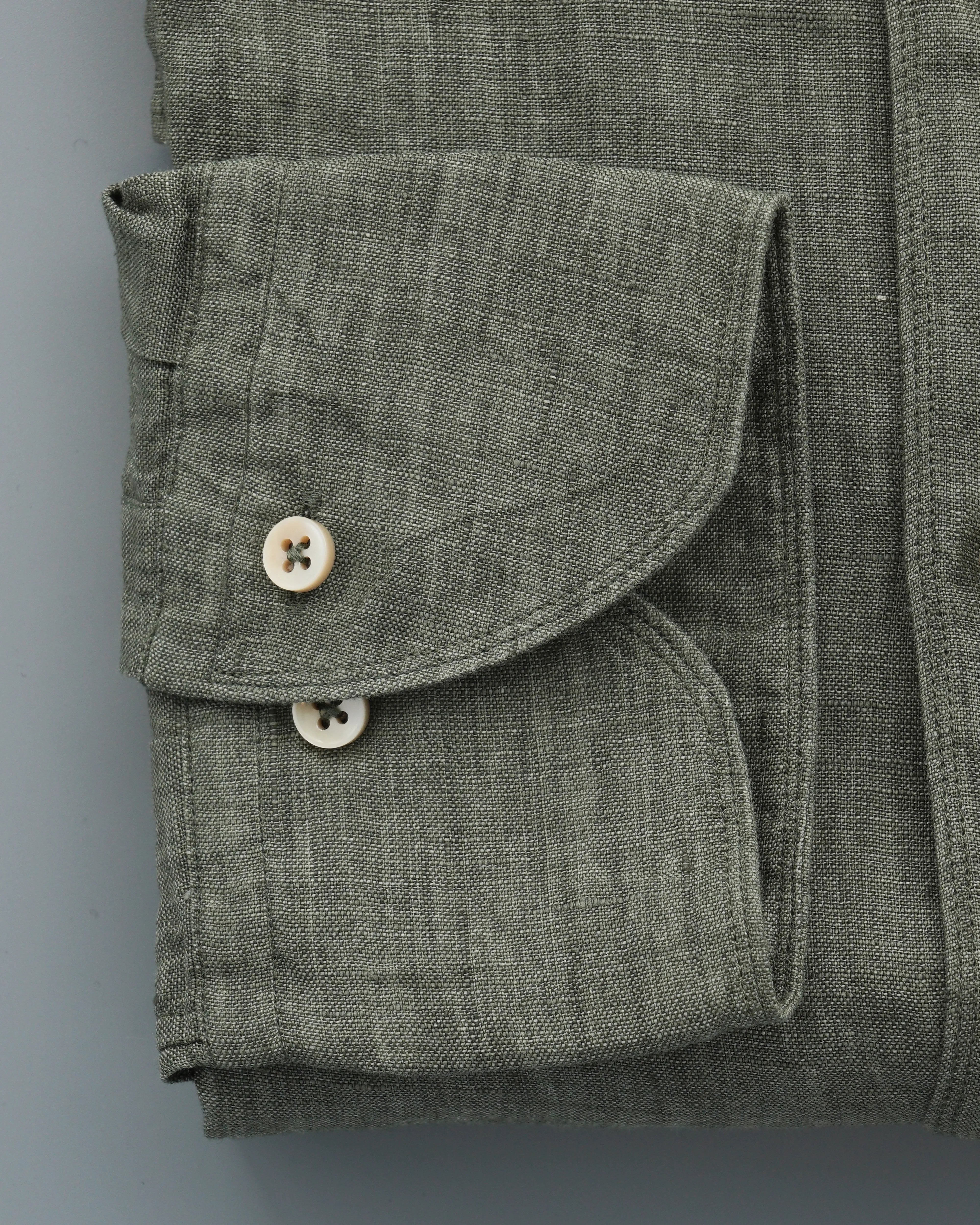 Stenströms Shirt Pure Linen Slim Fit Green