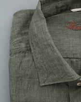 Stenströms Shirt Pure Linen Slim Fit Green