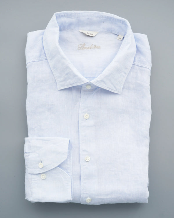 Stenströms Shirt Pure Linen Slim Fit Light Blue