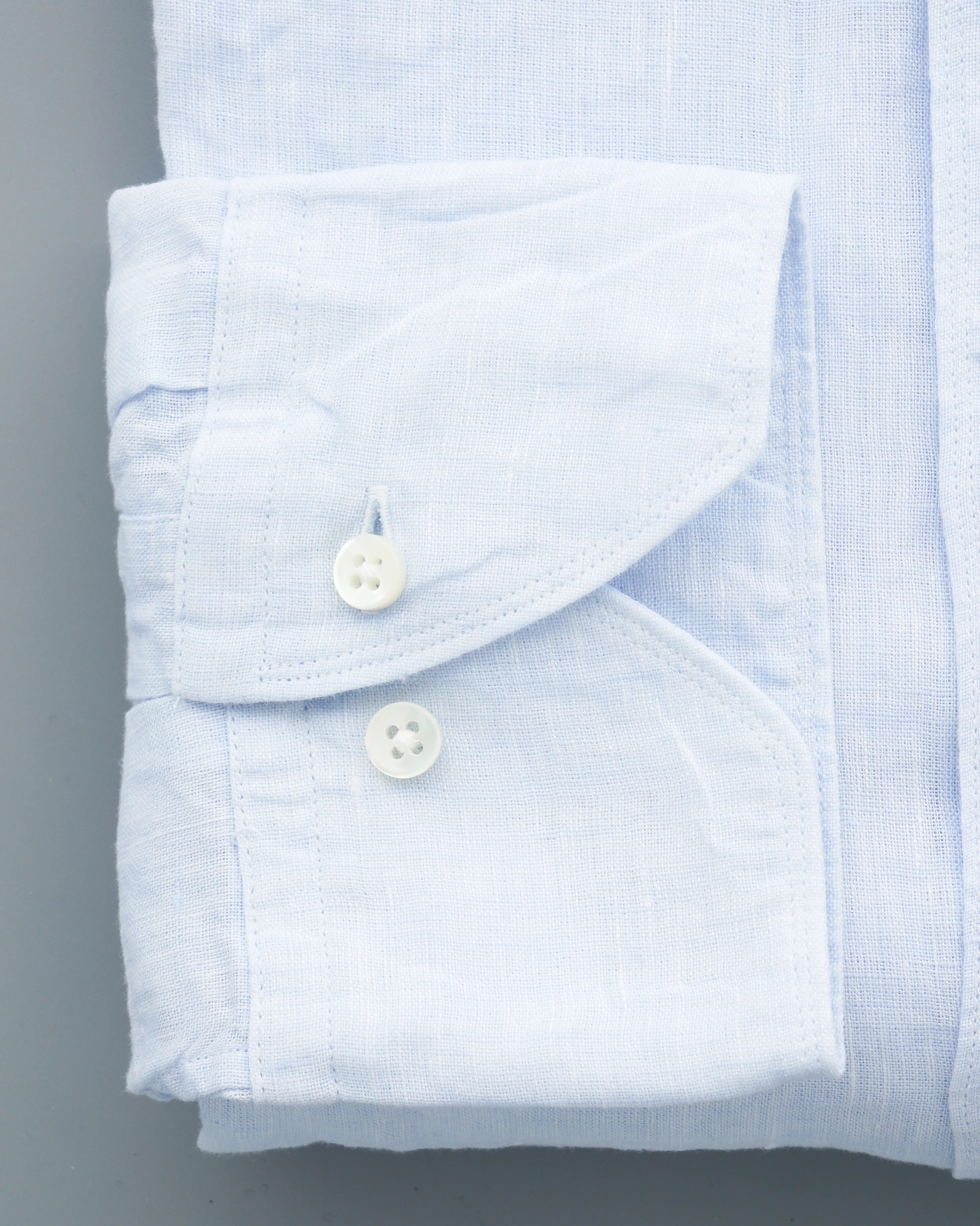 Stenströms Shirt Pure Linen Slim Fit Light Blue
