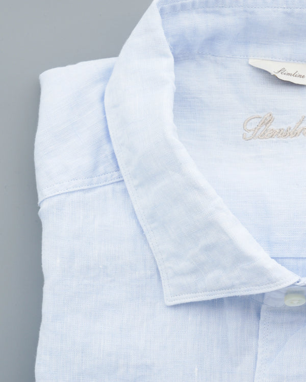 Stenströms Shirt Pure Linen Slim Fit Light Blue