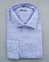 Stenströms Shirt Pure Linen Slim Fit Blue
