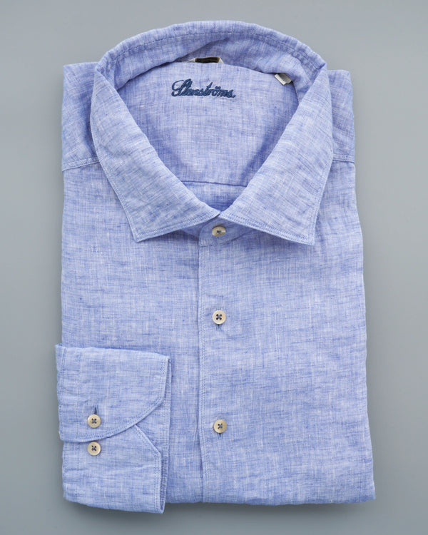 Stenströms Shirt Pure Linen Slim Fit Blue