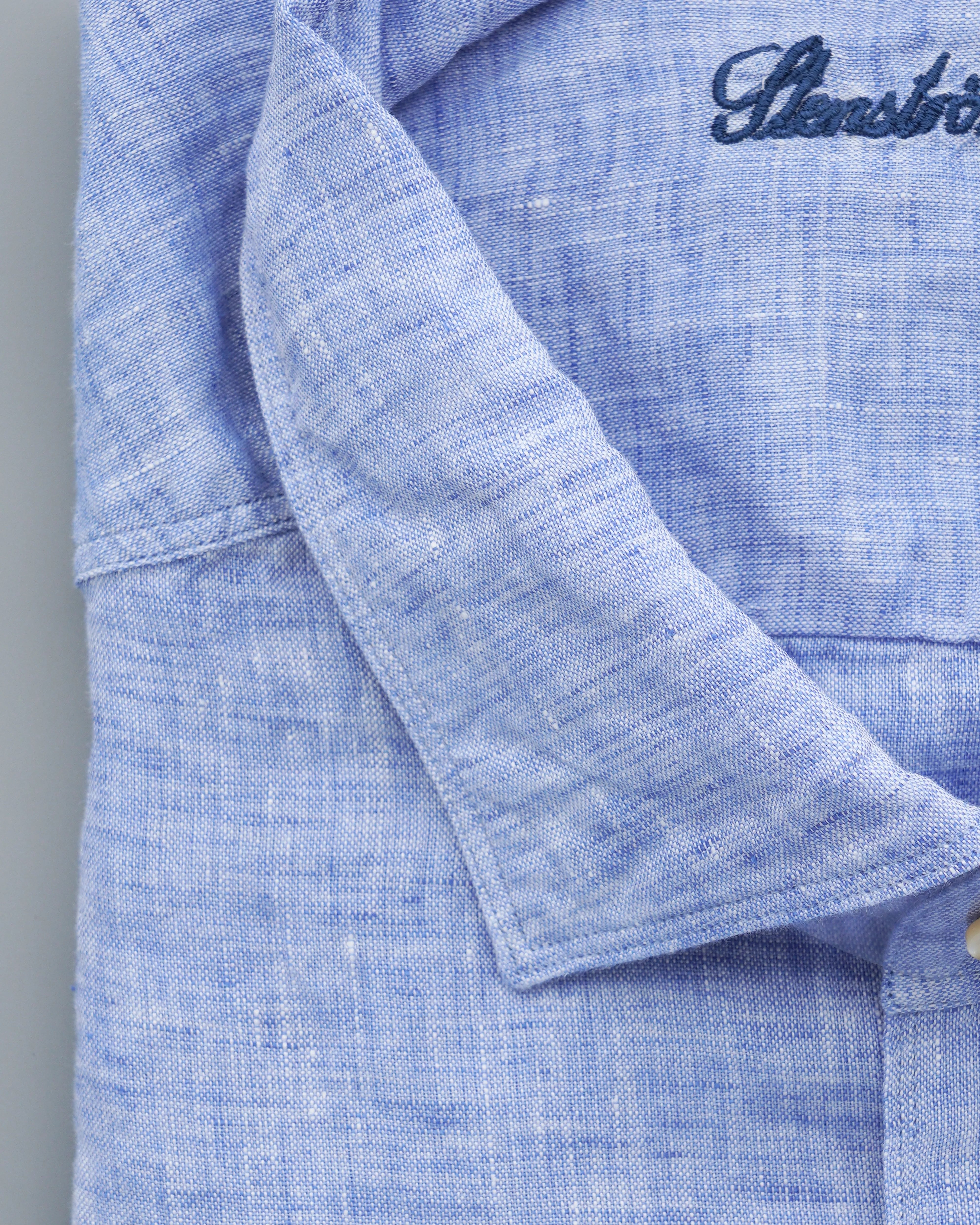 Stenströms Shirt Pure Linen Slim Fit Blue