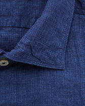 Stenströms Shirt Pure Linen Slim Fit Navy