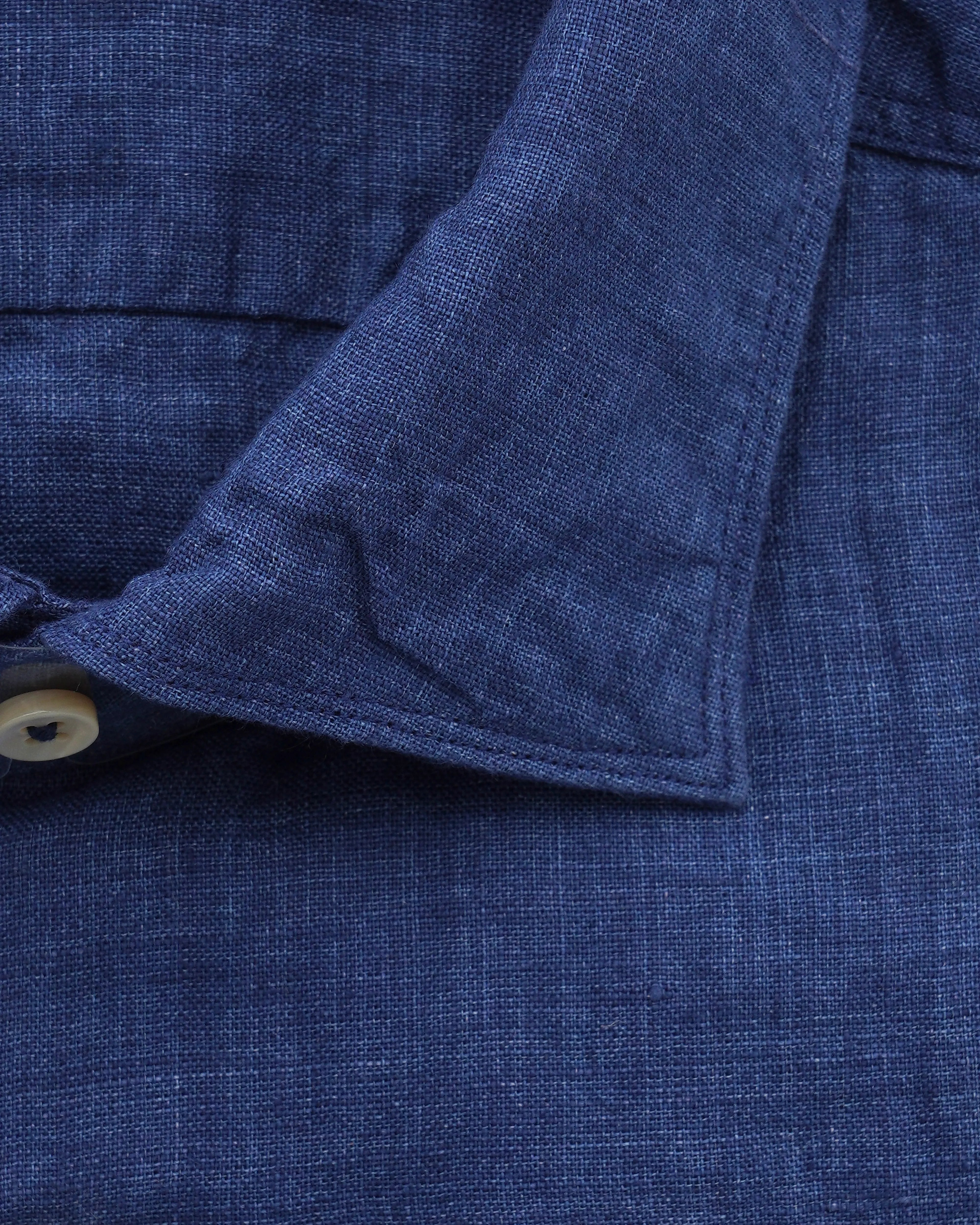 Stenströms Shirt Pure Linen Slim Fit Navy