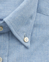 Stenströms Shirt Cotton Flannel Light Blue