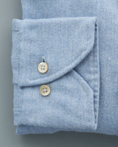 Stenströms Shirt Cotton Flannel Light Blue