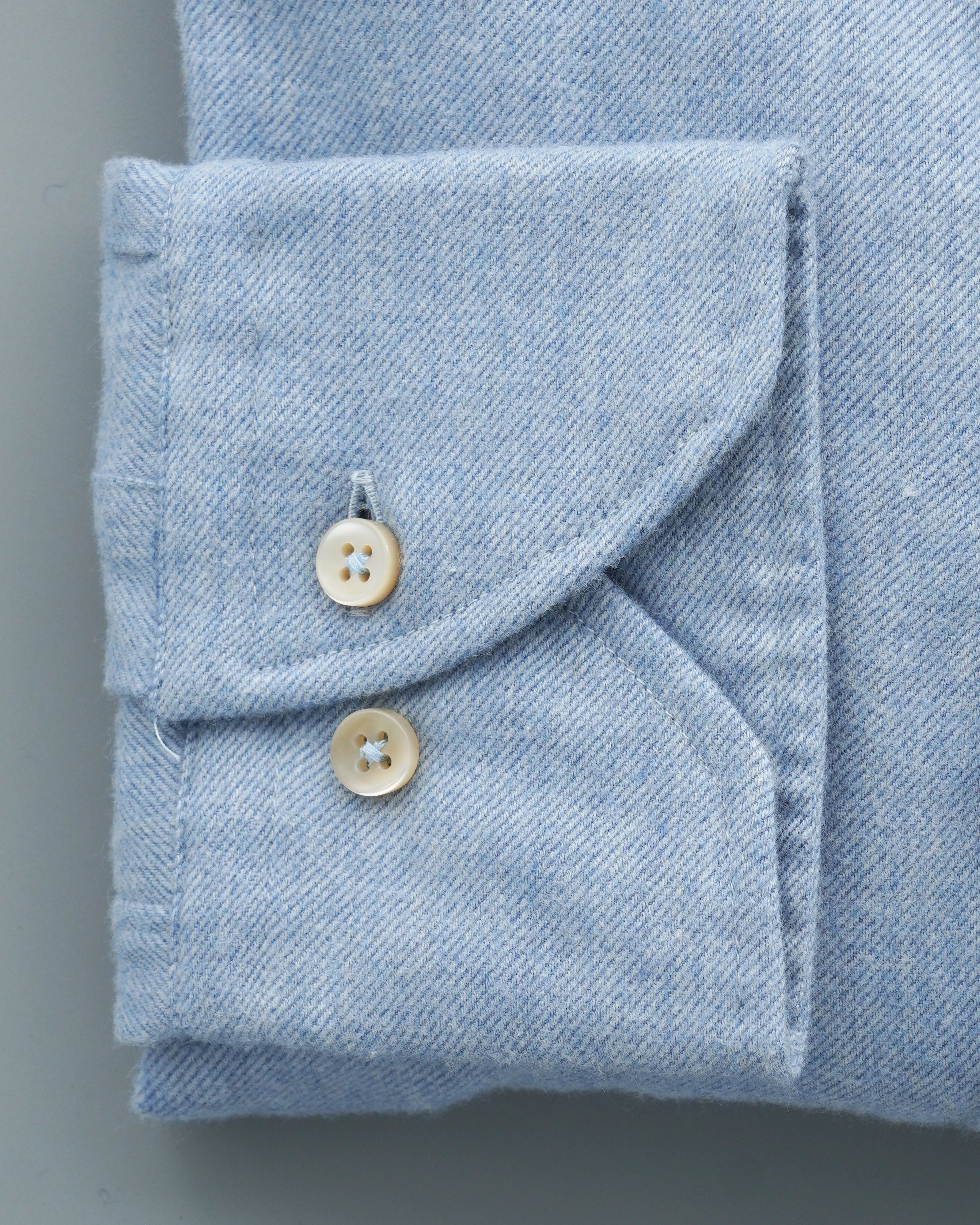 Stenströms Shirt Cotton Flannel Light Blue