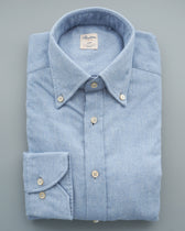 Stenströms Shirt Cotton Flannel Light Blue