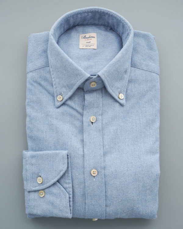 Stenströms Shirt Cotton Flannel Light Blue
