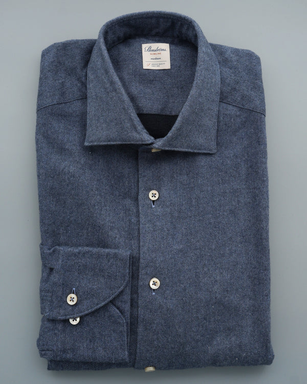 Stenströms Shirt Cotton Flannel Blue