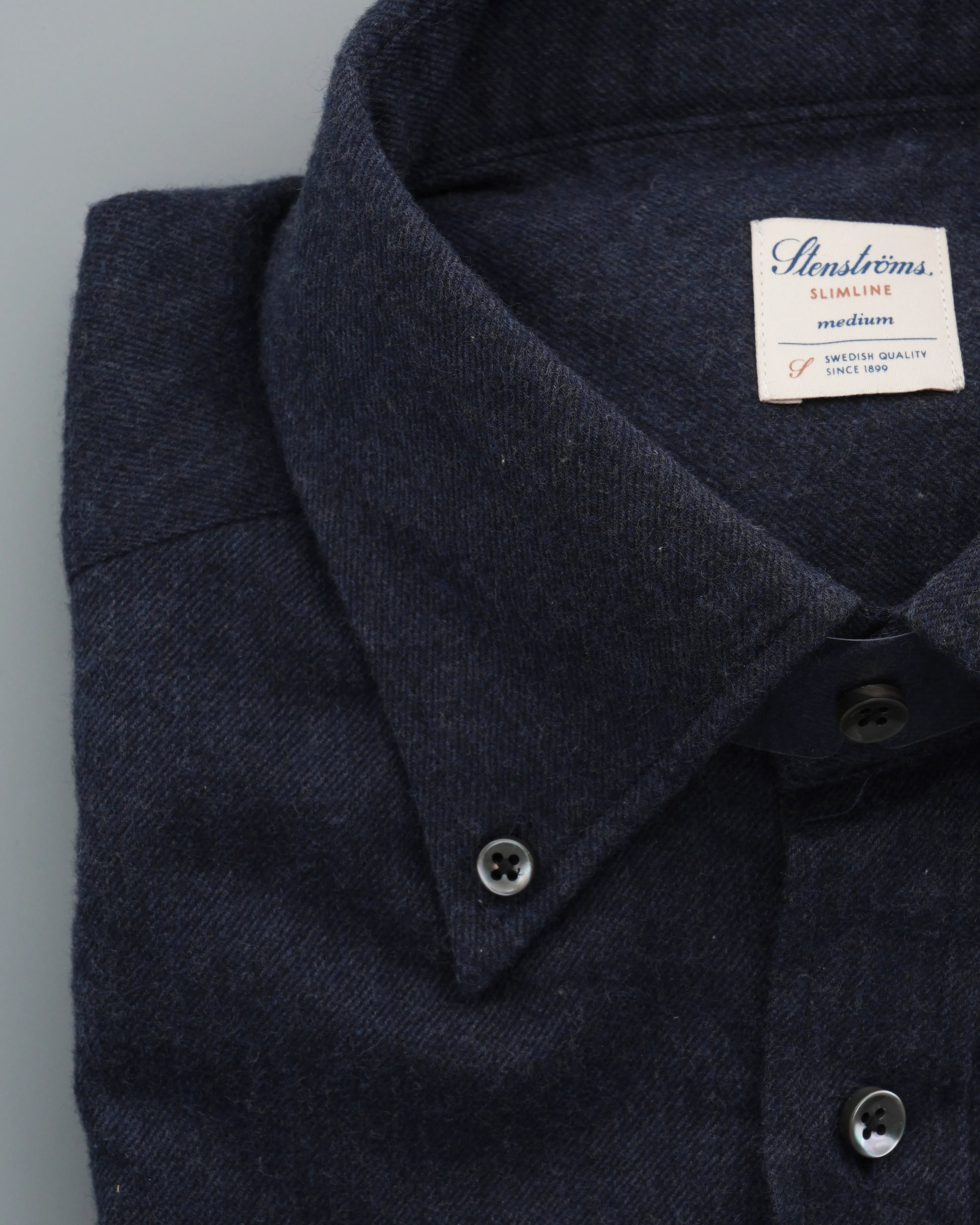 Stenströms Shirt Cotton Flannel Navy
