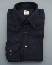 Stenströms Shirt Cotton Flannel Navy