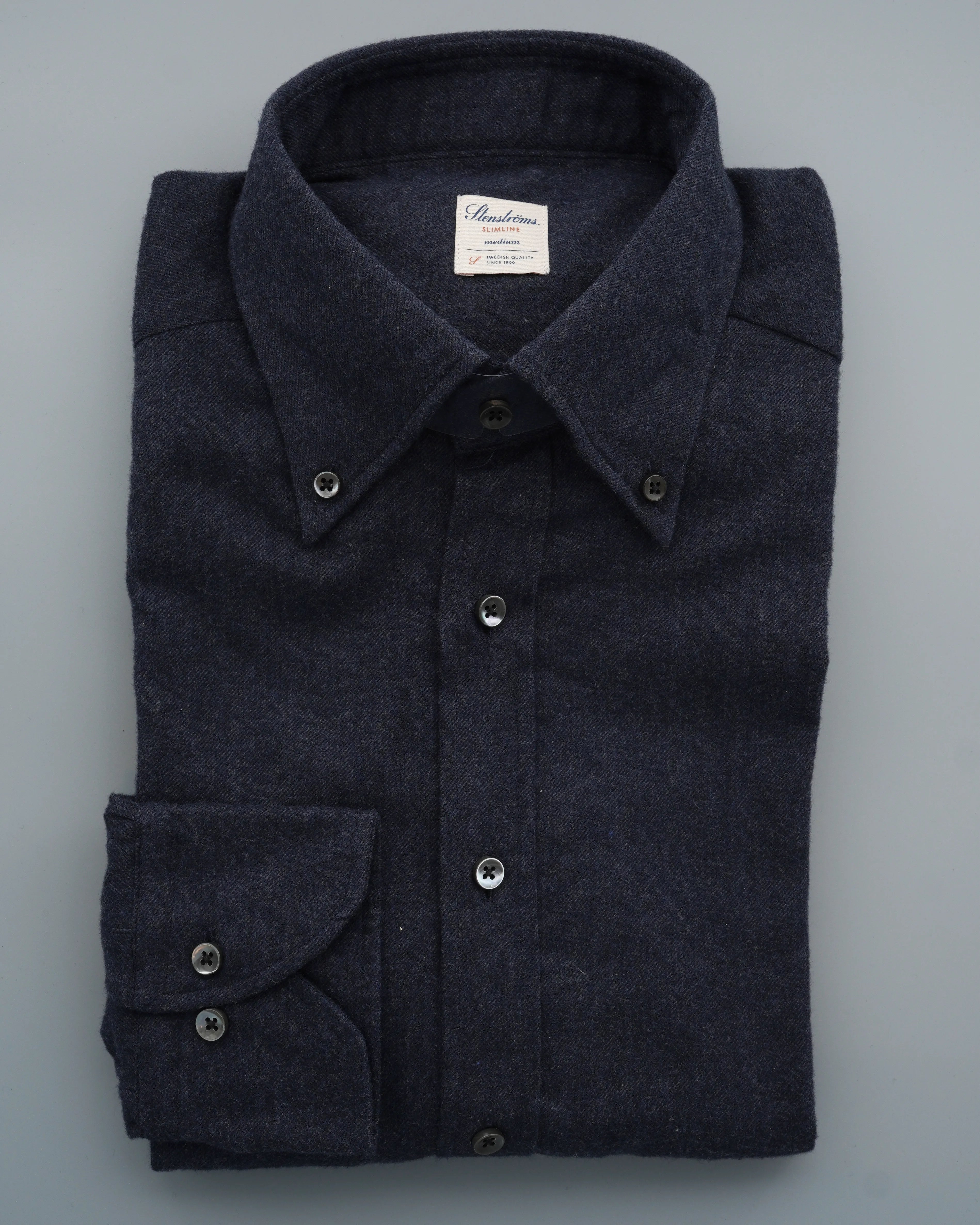 Stenströms Shirt Cotton Flannel Navy