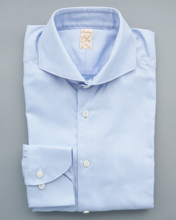 Stenströms Shirt 1899 Herringbone Light Blue