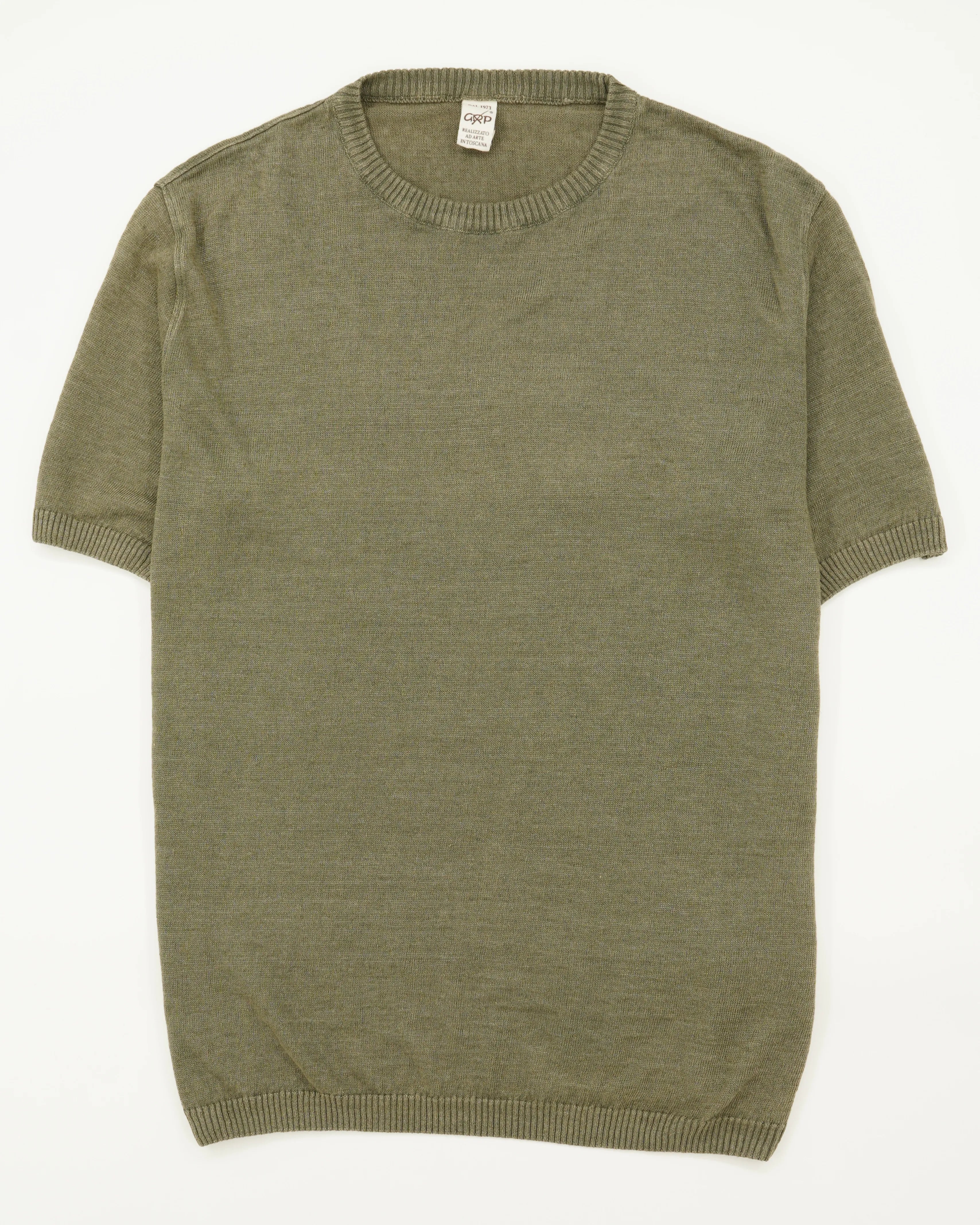 GRP Knitted T-Shirt Pure Linen Green