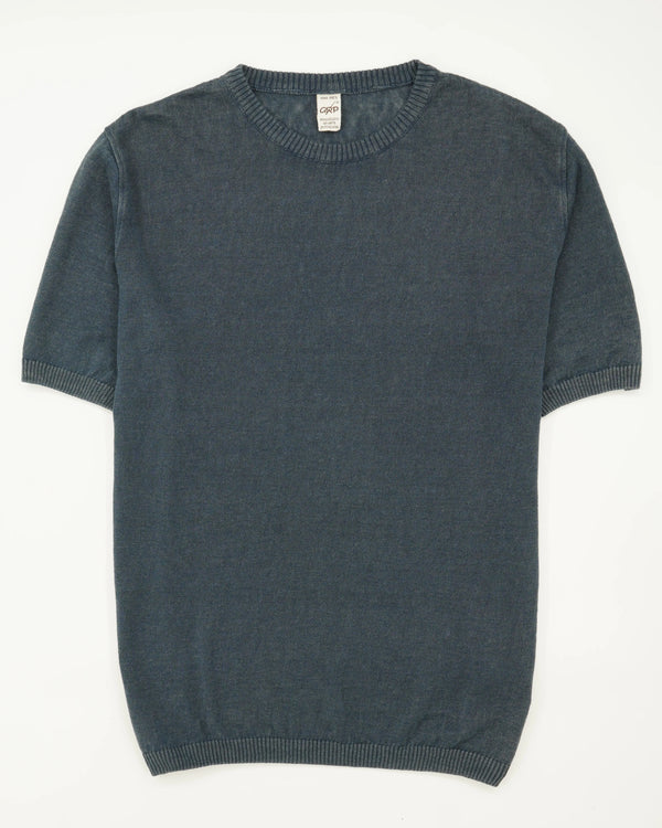 GRP Knitted T-Shirt Pure Linen Blue