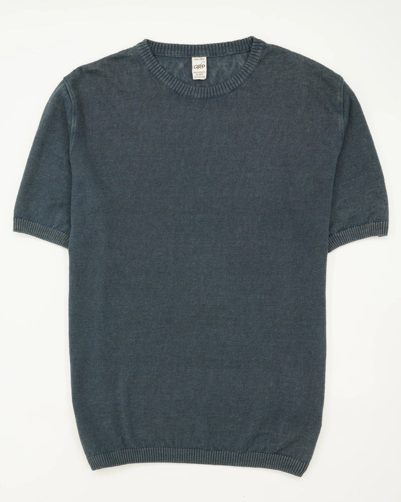 GRP Knitted T-Shirt Pure Linen Blue