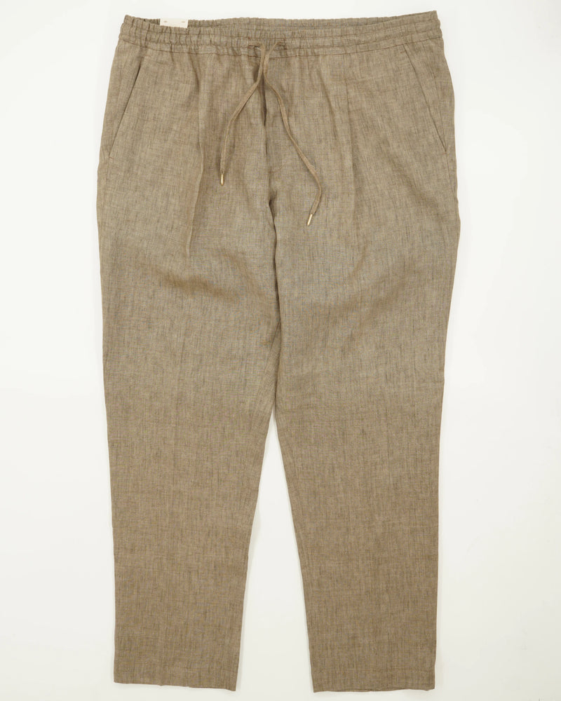 Briglia Trousers Relaxed Fit Pure Linen Dark Beige