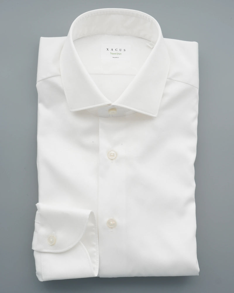 Xacus Shirt Travel Shirt Slim Fit White
