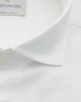 Bastoncino Shirt Textured Cotton White