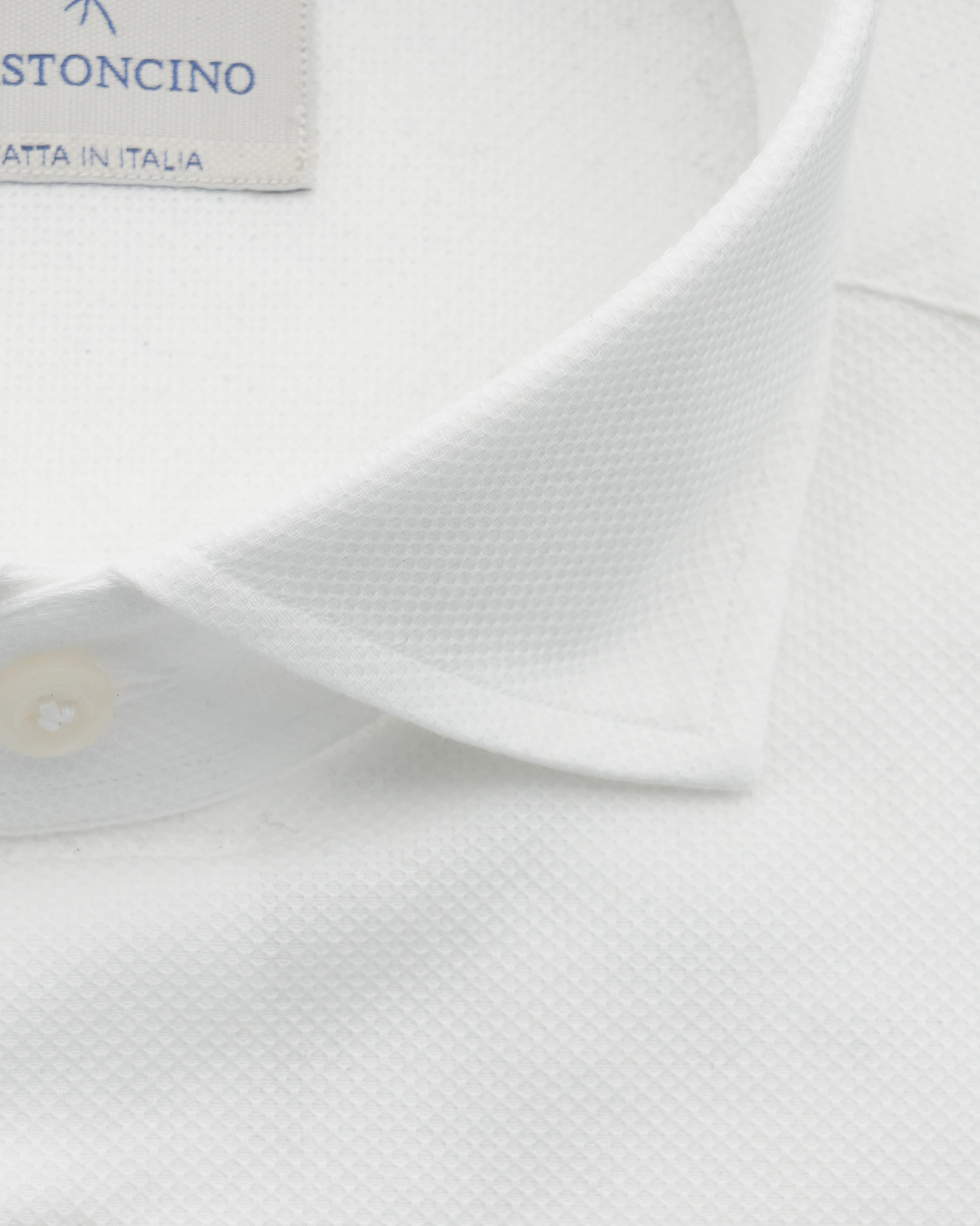 Bastoncino Shirt Textured Cotton White