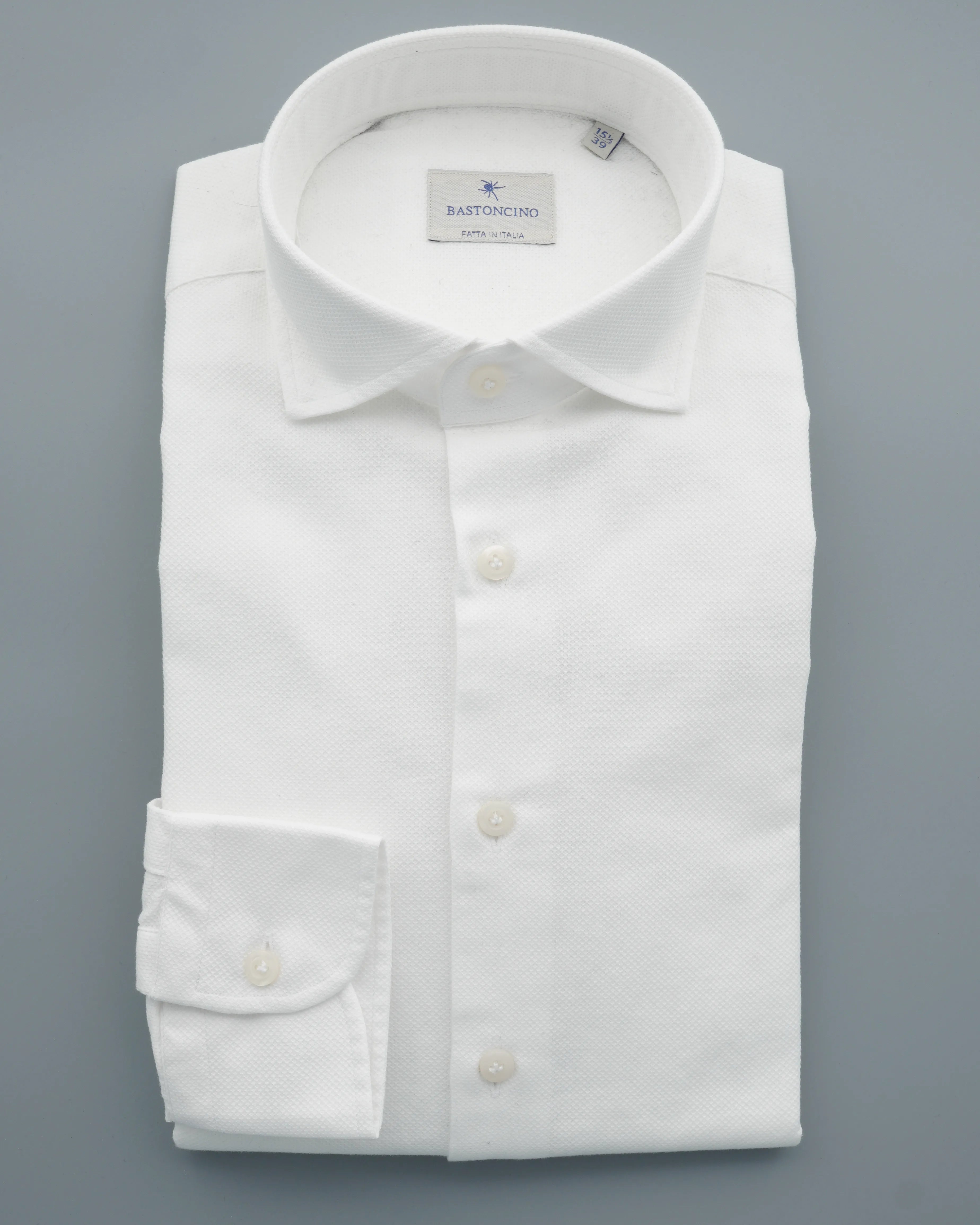 Bastoncino Shirt Textured Cotton White