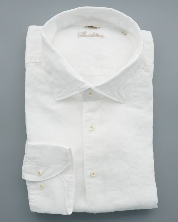 Stenströms Shirt Pure Linen Slim Fit White