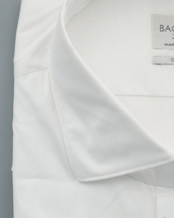 Bagutta Shirt Signature Stretch Slim Fit White