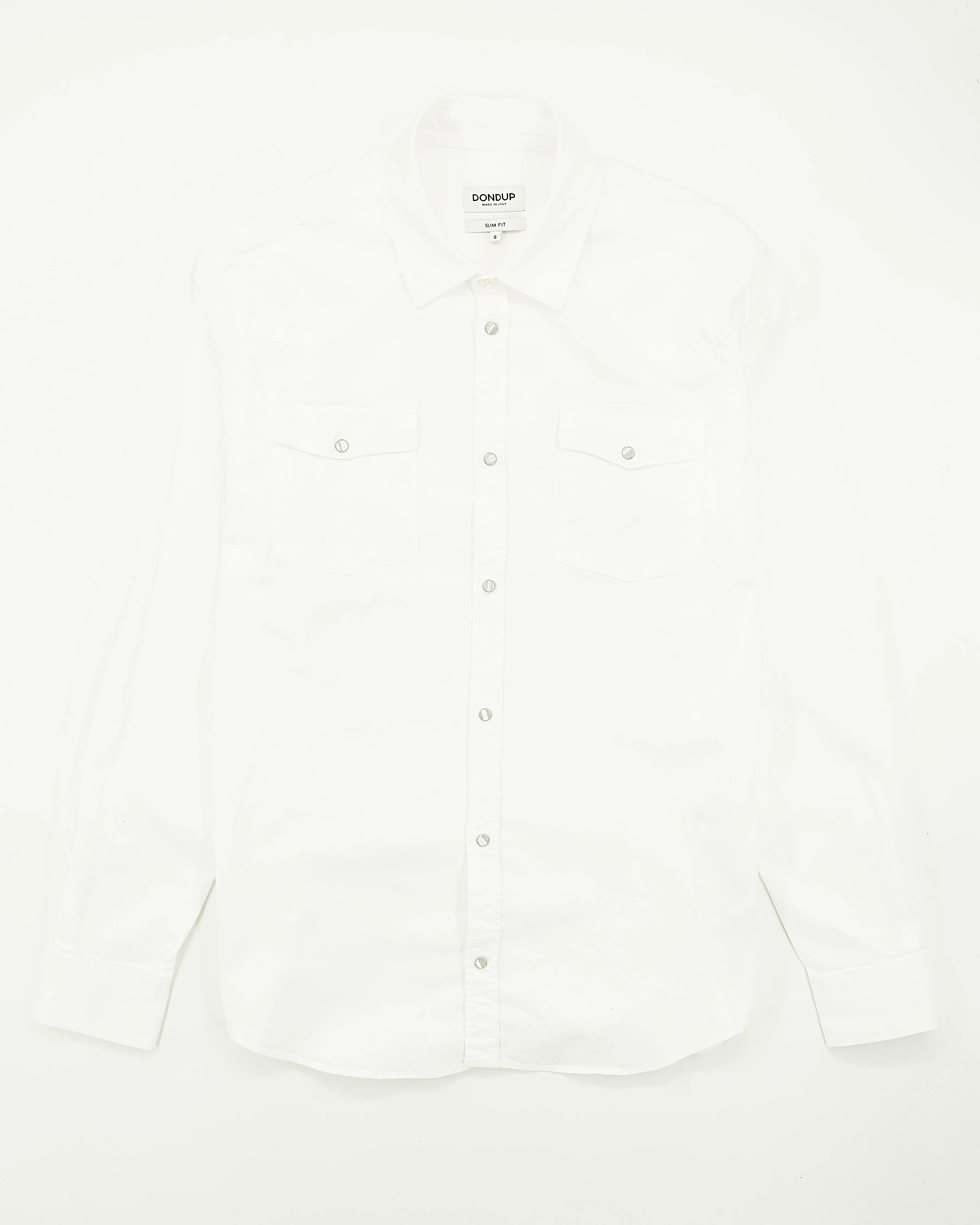 Dondup Western Shirt Pure Cotton Denim White
